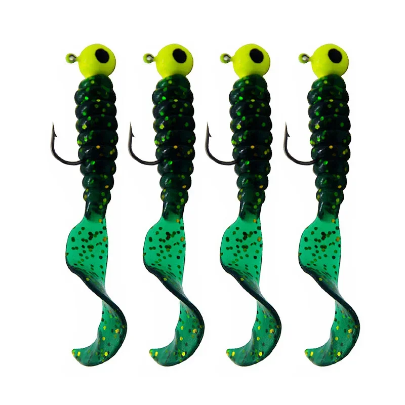5 stücke Hecht Swimbaits Weichen Köder mit Haken Wurm Cub Lebensechte Jig Kopf Silikon Angeln Lockt Jerkbaits Swimbait Pesca Bass angelgerät – Detail 4