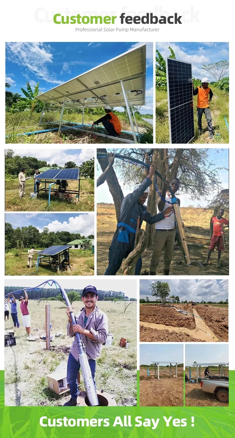HZUSUN DC-Solarpumpe, Solar-Tauchpumpe mit hohem Durchfluss für Bewässerungssystem, 1,5 PS, Solar-Wasserpumpen-Sets mit flachem Brunnen – Detail 8