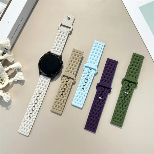 Imagen 2 del producto Correa de silicona de 18mm, 20mm, 22mm para Samsung Galaxy Watch 7/6/5/4 Active 2 40mm 44mm, pulsera deportiva HUAWEI Watch GT 2e 3 4 5 bandas