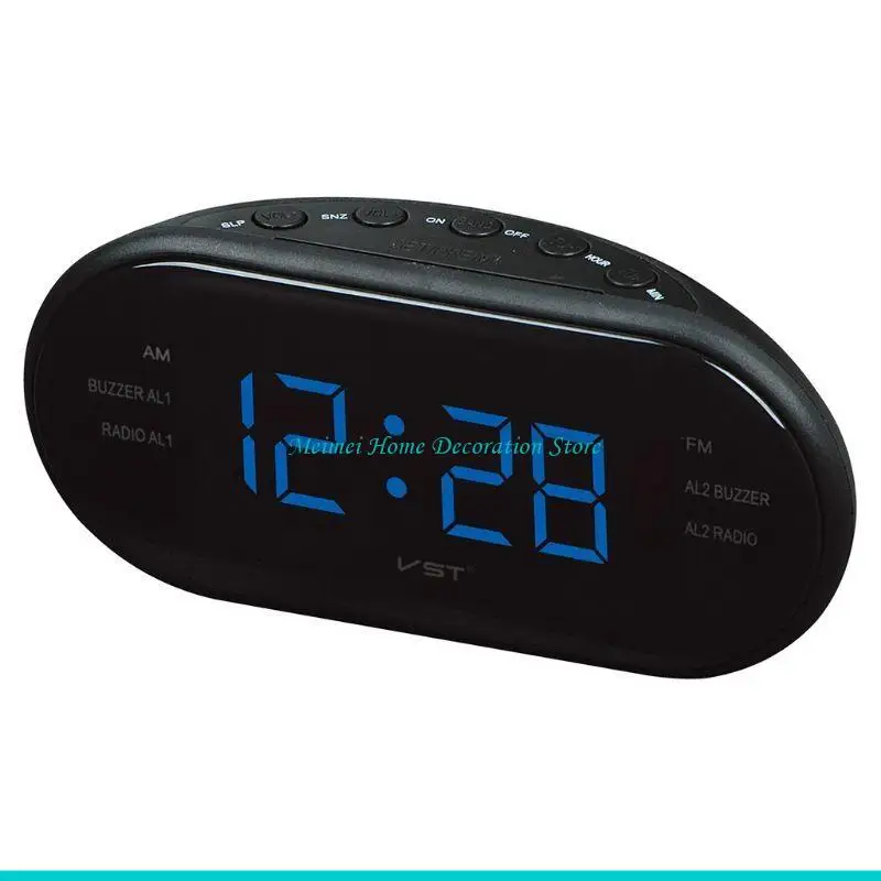 

H7BF FM-радио Мини Портативные Часы Зеркало Будильник Звук Двойные Настройки Будильник Для Всех Телефонов