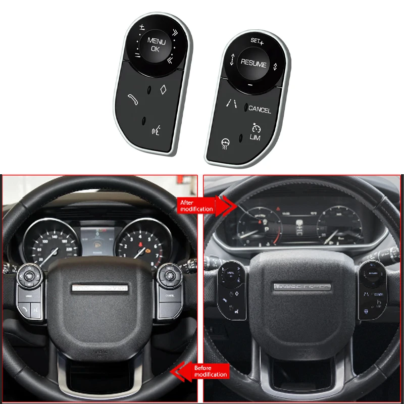 For Land Rover Range Rover Vogue L405 Sport L494 Discovery 5 Car Steering Wheel LCD Window Digital Buttons Steering Control Keys