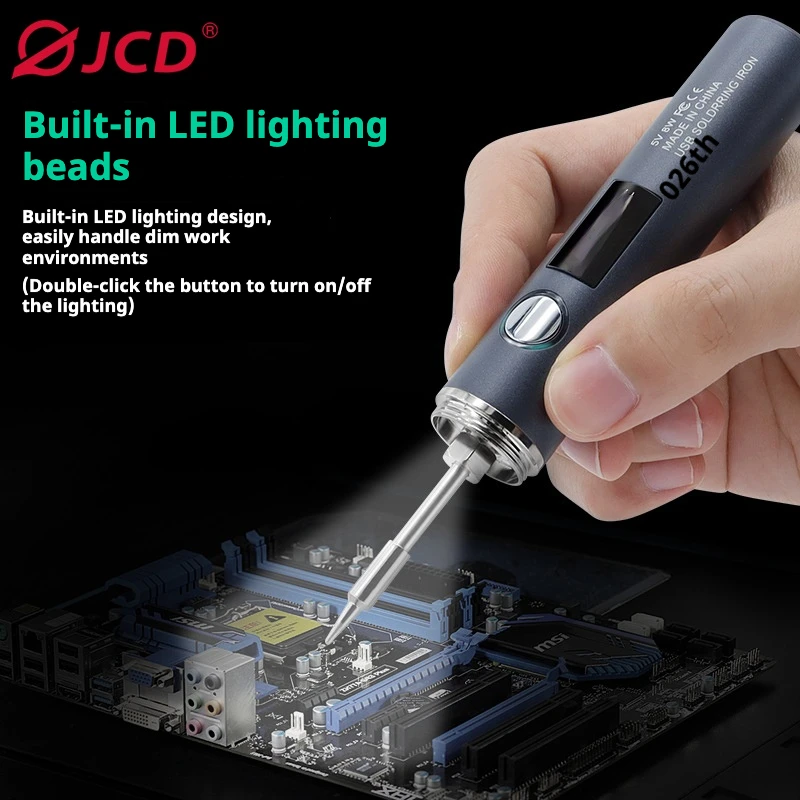 USBはんだごて 温度調節可能 260-420 ℃   電気はんだごて 1400mAh インテリジェント LED はんだ溶接ごて DIY ツール