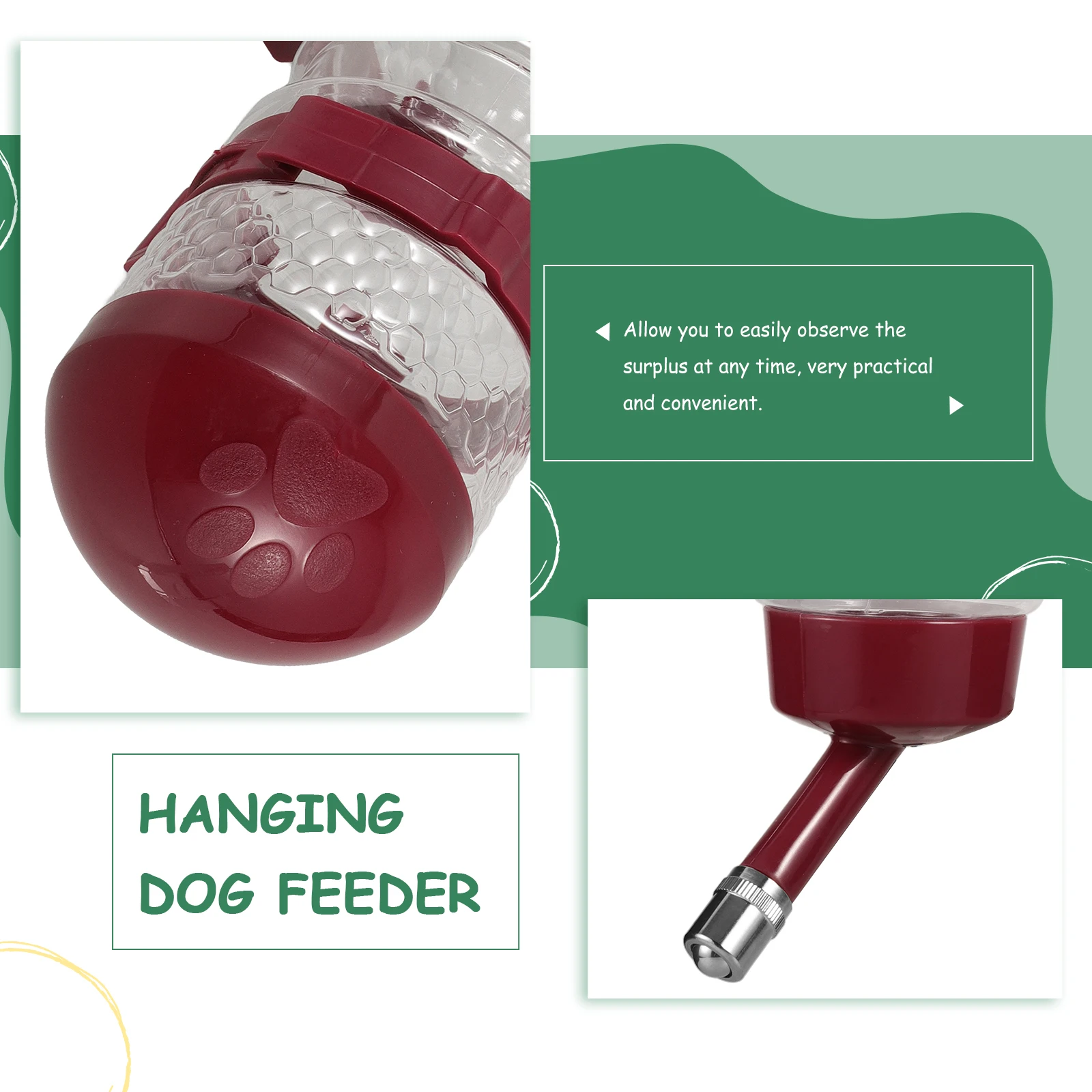 

Hanging Cage Drinking Fountain Dog Water Feeder Bottle Pet Feeding Watering Device Leakproof Secure Angle for Cages