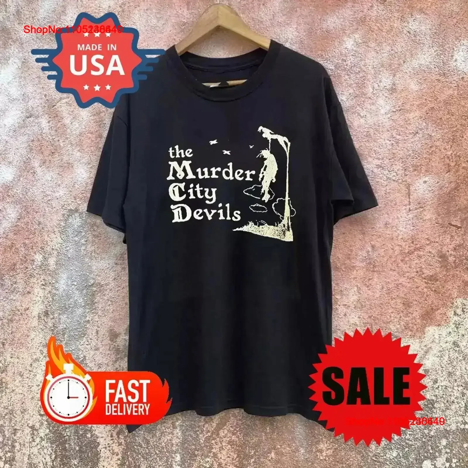 RARE The Murder City Devils Band Black Cotton All size S 345XL T Shirt HRB126 vintage Washed Breathable homme Versatile Stylish