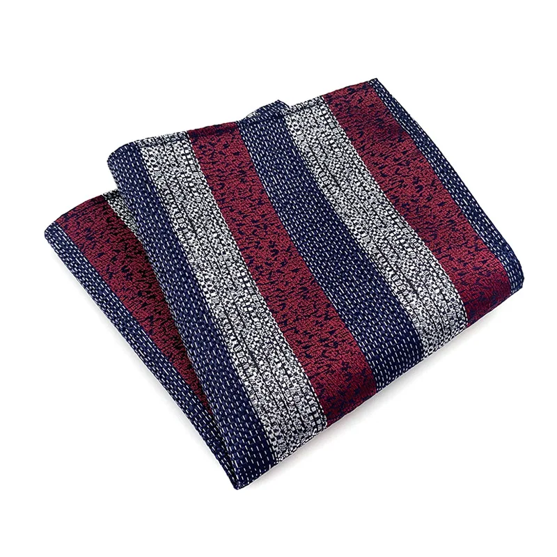 Pañuelo cuadrado de bolsillo a rayas de colores mezclados, pañuelo para hombres, bufandas, pañuelo, decoración de traje, accesorios para bufandas de bolsillo
