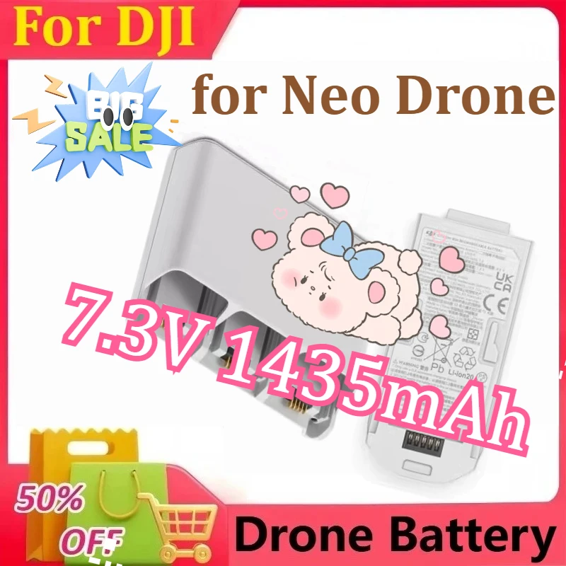 

New Battery Three-Way Charging Hub for DJI Neo Drone18-minute Intelligent Flight Time Spare Parts Accessories 7.3V 1435mAh