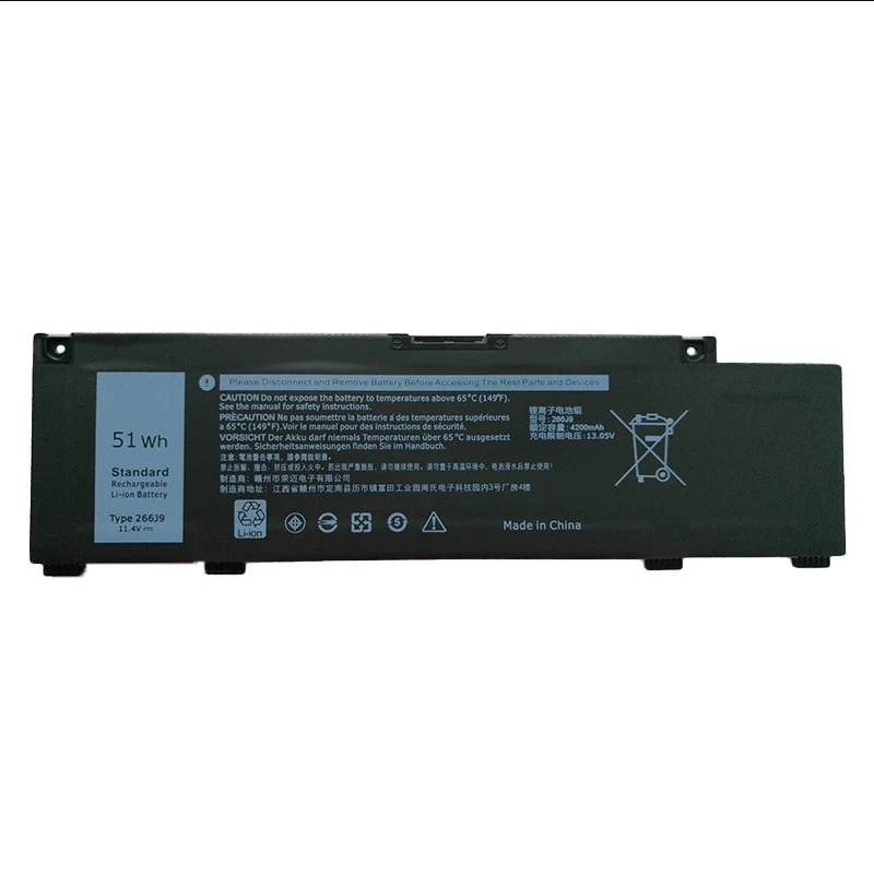 Laptop Battery 72WGV W5W19 MV07R M4GWP PN1VN 266J9 For Inspiron 3500 5500 G7 7790 G3 15 3500 3590 G5 15 5500 5505 Series 68/51Wh