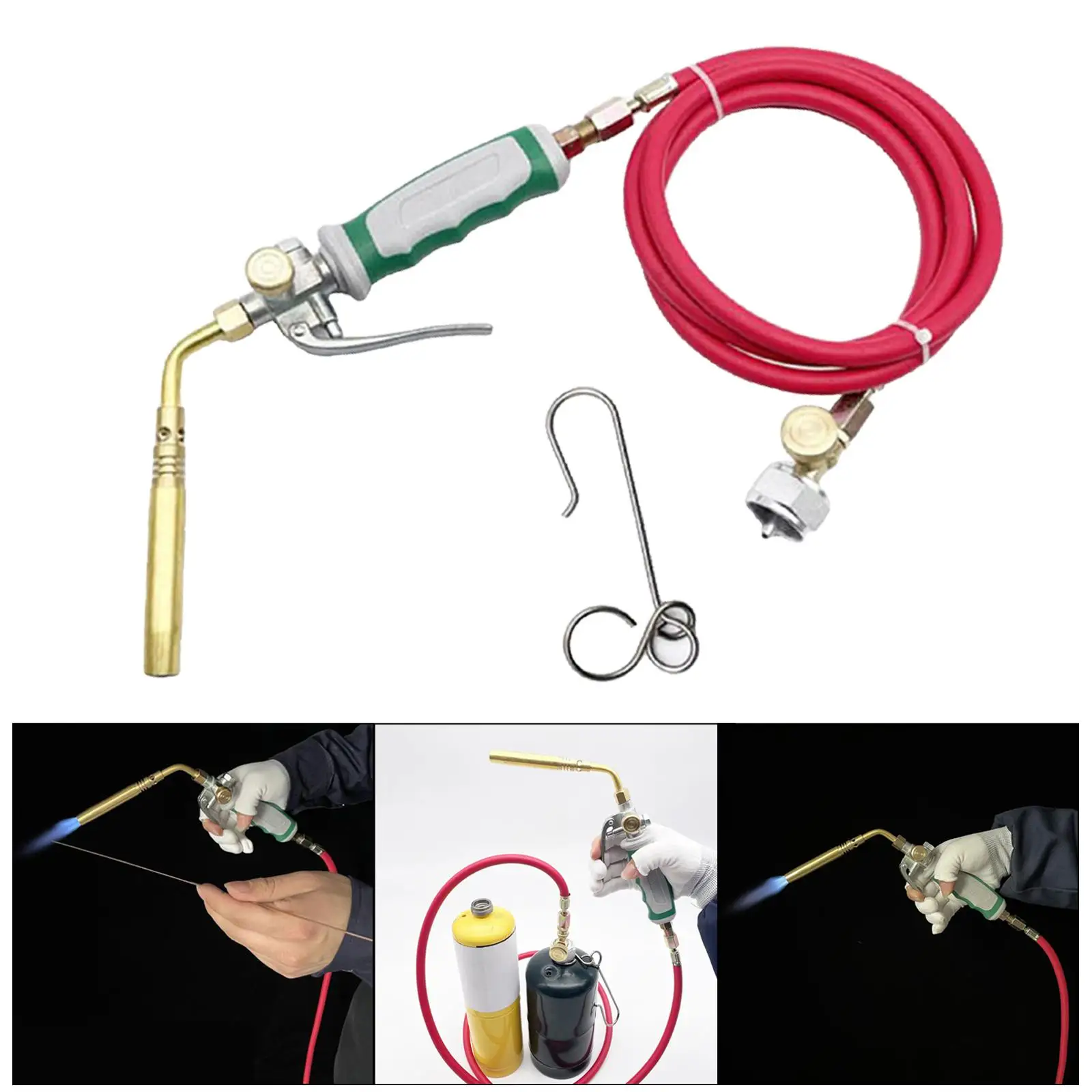 

Mapp Welding Piezo Ignition Gas Flame Tool 1.6m Hose Outdoor Picnic BBQ Heating Quenching Plumbing Brazing