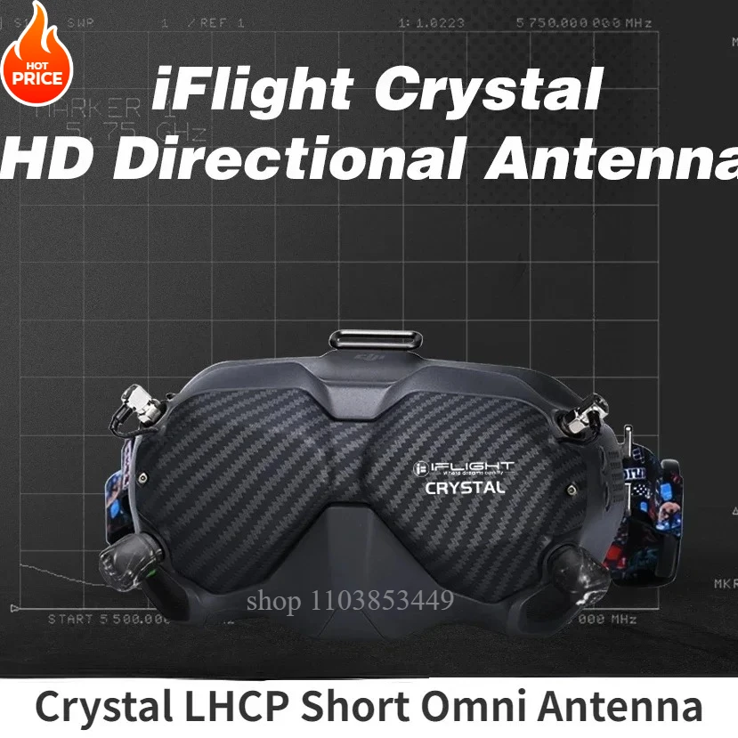 

Новый защитный корпус направленной антенны iFlight Crystal HD Patch 5,8 ГГц с короткой всенаправленной антенной Crystal LHCP для очков DJI FPV