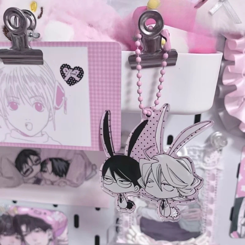 New Doukyusei Sajou Rihito Kusakabe Hikaru acrylic keychain, high-quality cartoon-shaped creative bag and car hanging accessory view 4