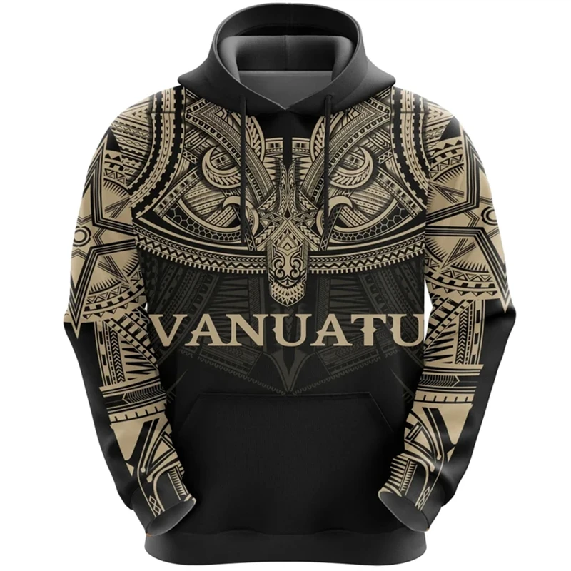 Vanuatu Flag Map Graphic Hooded Sweatshirts VU National Emblem Hoodie For Men Clothes Casual Male Hoody Sport Boy Pullovers 2024