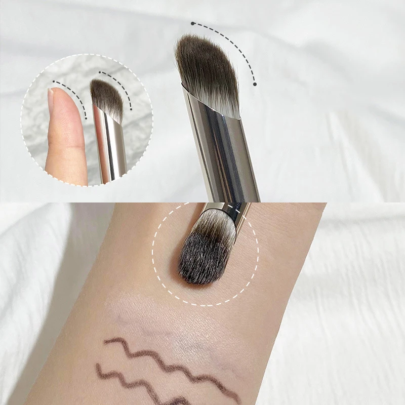Pincel de maquiagem corretivo macio e fofo, pincéis para manchas, olheiras escuras, manchas de acne, corretivo, detalhes faciais, pincel de maquiagem