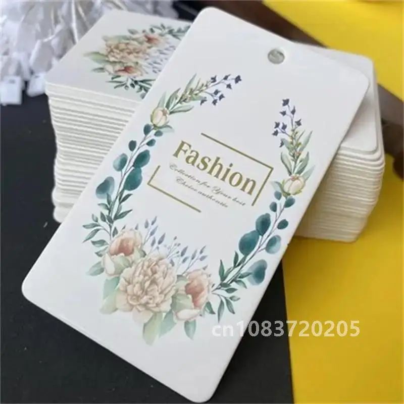 

Custom Personalize Paper wig hang tag Labels Clothing Private Brand Tags Handmade Labels Brand Paper Tags with plastic rope