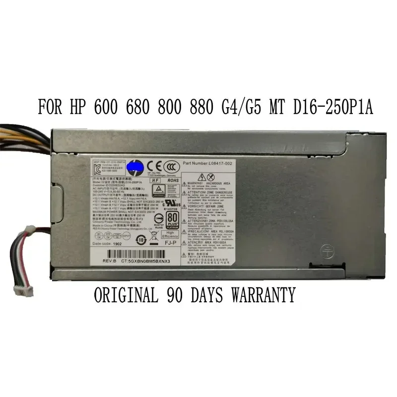 Imagem -03 - Fonte de Alimentação para hp Prodesk L08417002 400 600 800 g3 g4 250w D16250p1a Pch022 Bom Estado Completo 90 Dias de Garantia