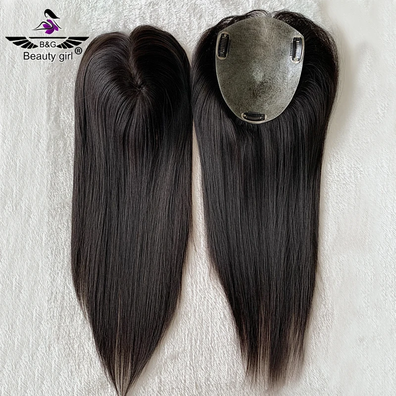 

Natural Like Scalp European Virgin Human Hair Silk Straight Pu Base Realistic Thin Skin Topper For Women