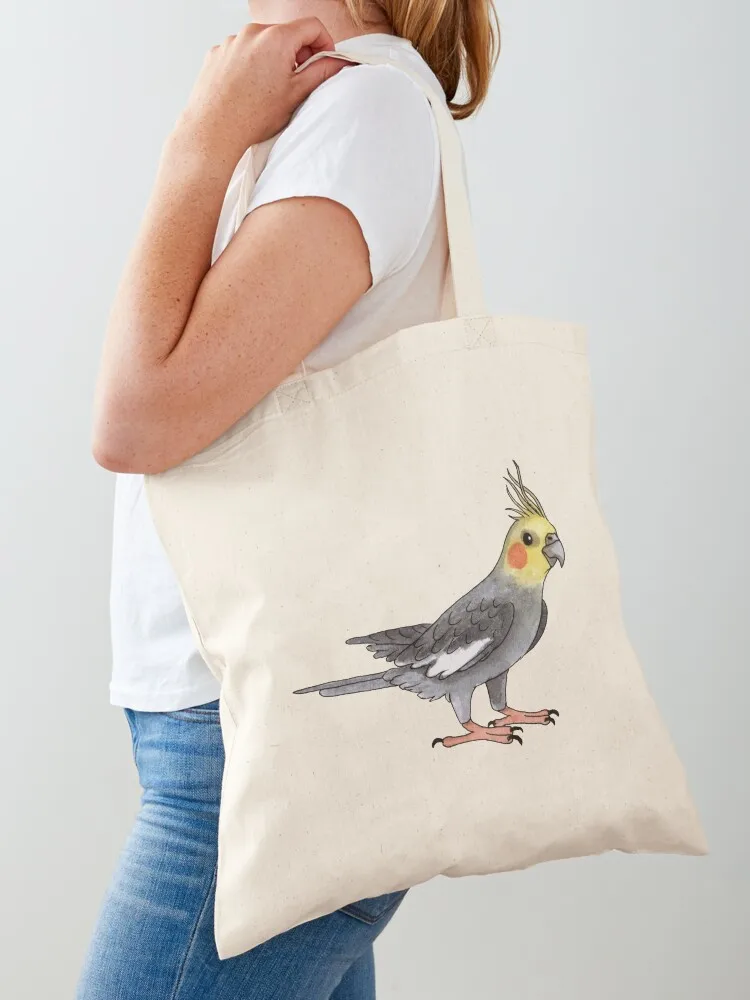 

Cockatiel bird Tote Bag Fabric bag shopping bag Shopper handbag the tote