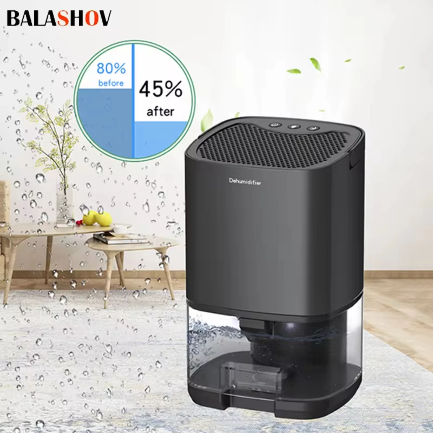 110V  Portable Air Dehumidifier with  Air Filter   Room Office Moisture Absorbers Machine Anti Humidity Air Dryer