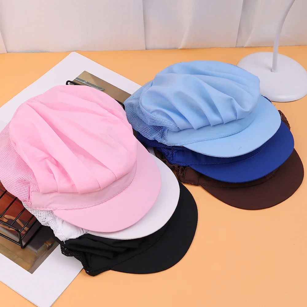 Hat Kitchen Cooking Chef Cap Food Service Hair Nets Chic Work Accessories Women Bandage Adjustable Cap Solid