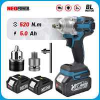 520N.M Brushless Electric Impact Wrench Cordless Electric Wrench 1/2 inch for Makita 18V Battery Screwdriver Power Tools