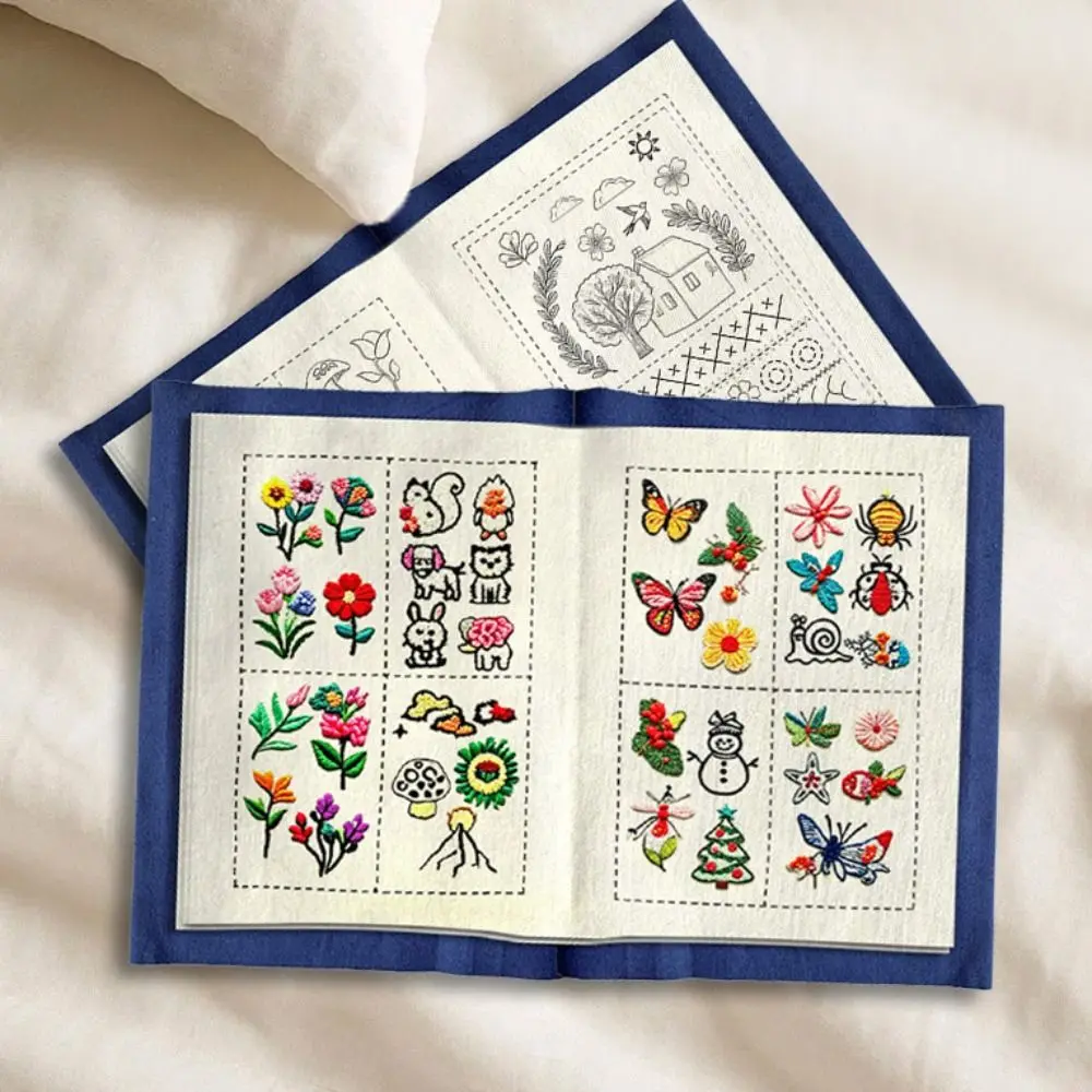 Creative DIY Stitch Book Handcrafted with Patterns Book Embroidery Sewing Kit Sewing Book Gifts