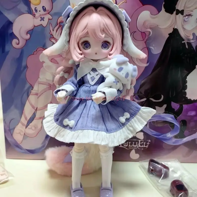 Anime genuíno a luluelf história série 1/12 bjd caixa cega kawaii figura 12 pontos bjd boneca móvel coleção brinquedo estatueta presente