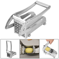 French Fry Cutter Stainless Steel Potato Slicer Manual Vegetable Cutter Potato Chips Maker French Fries Cutter Kitchen Tools