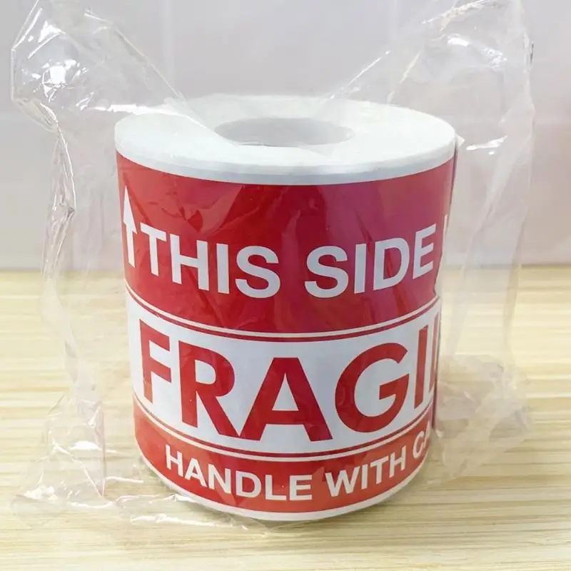 200Pcs Fragile Warning Sticker 3x5Inch This Side Up Labels for Shipping Moving Box Adhesive Treated with Care Sticker