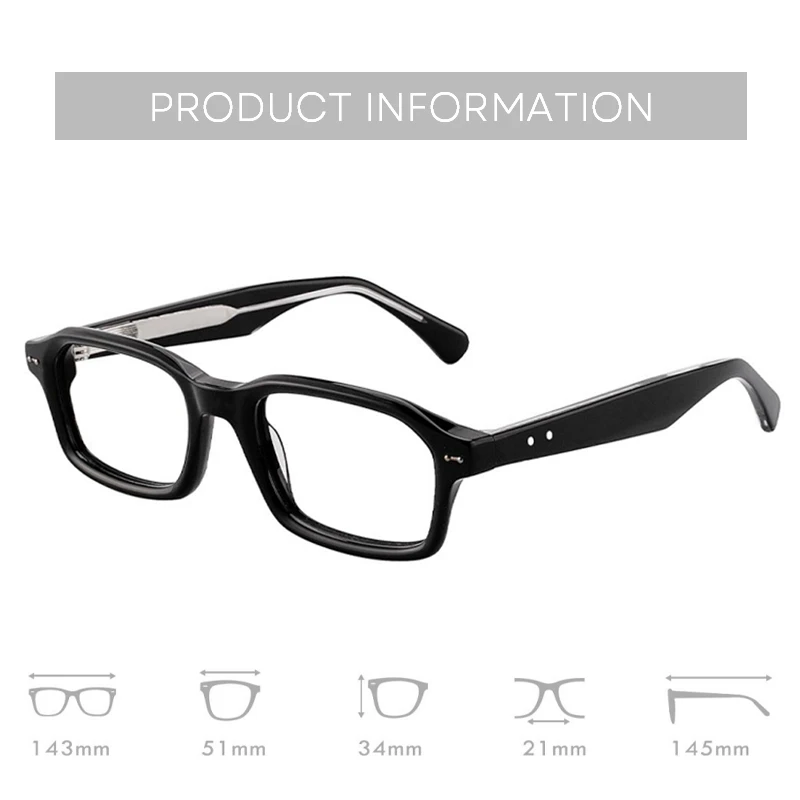 BLUEMOKY 人気のアセテート処方メガネトレンドスクエア累進眼鏡ユニセックス抗ブルーレイフォトクロミック眼鏡