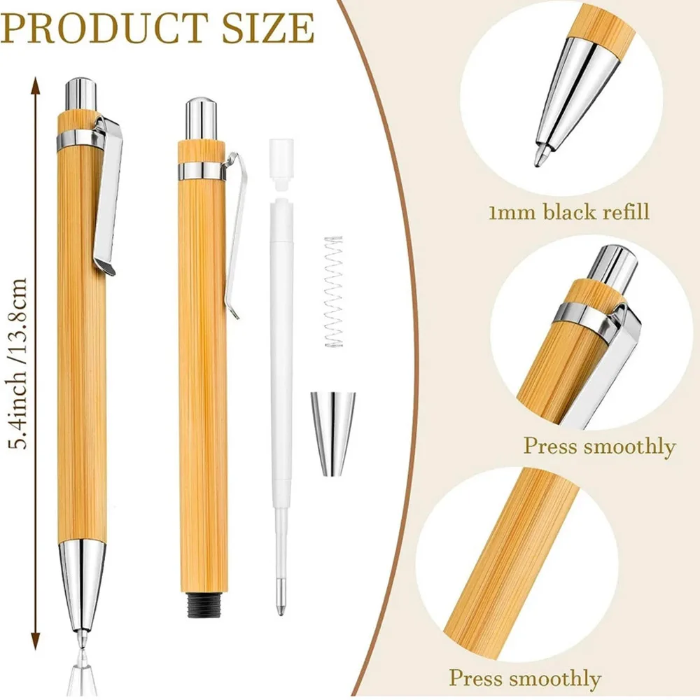 Custom Bamboo Ballpoint Pens Personalized Ballpoint Pens Laser-Engraved Logos And Names Perfect Gifts For Children And Teachers