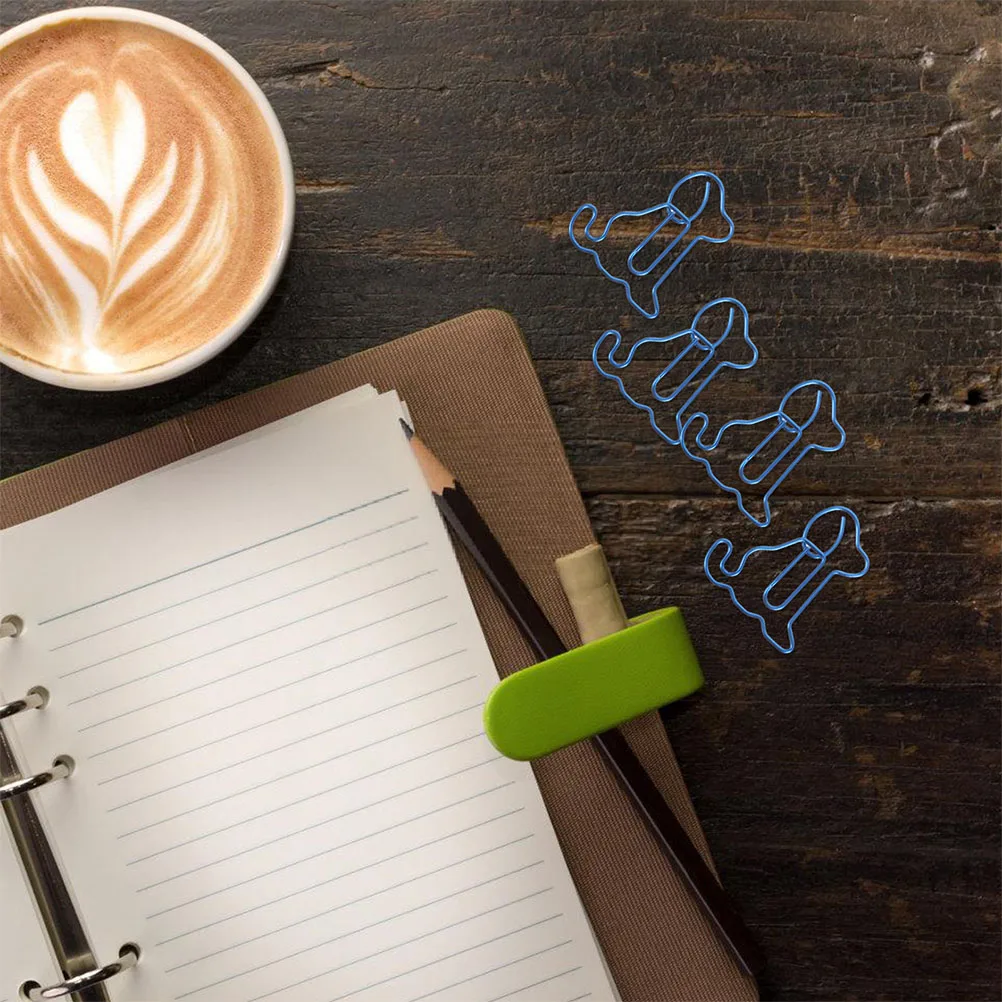 

100 Pcs Dog Paper Clip Bookmark Cute Office Supplies Shape Clips Small Animal Shaped Paperclip Metal Planner and Bookmarks