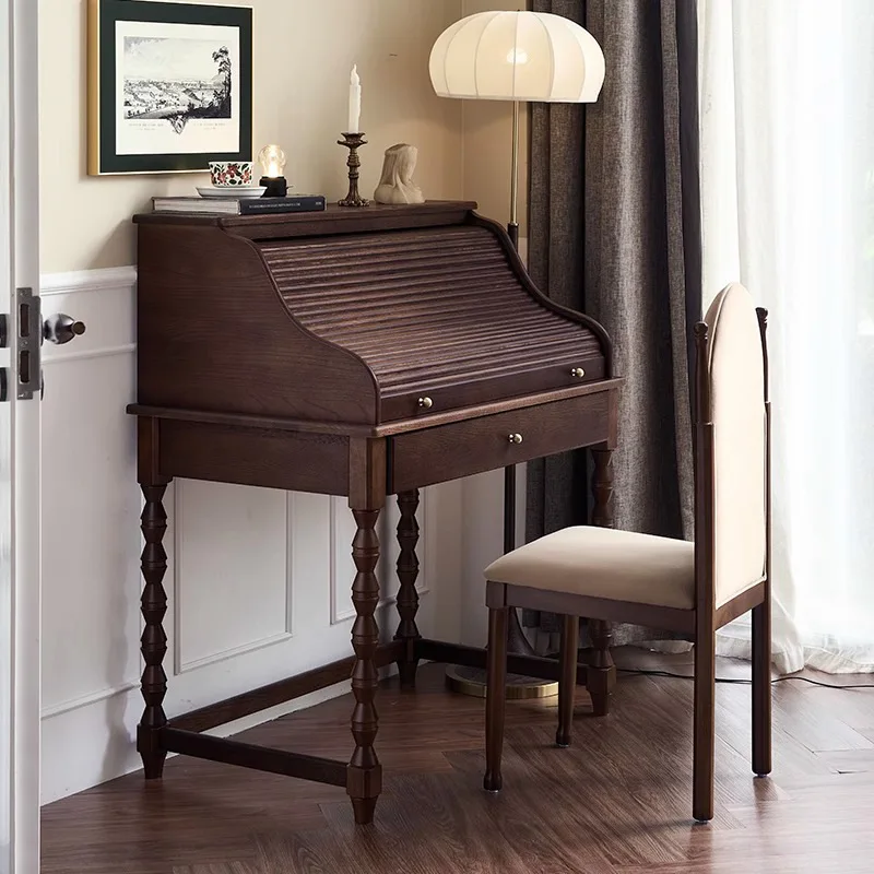 フランスのレトロな無垢材のドレッサー、ヴィラ、中世のオルガン、ローラーシャッター、ロッカー