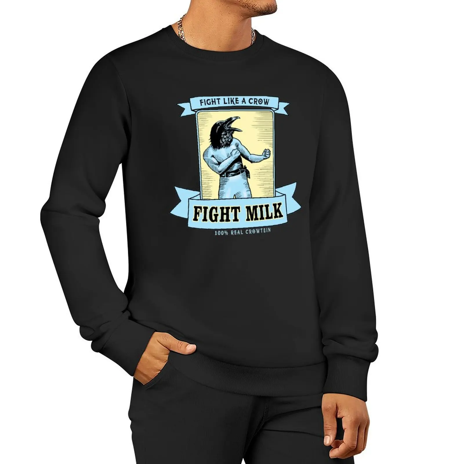 Fight Milk Sweatshirt tracksuit men's sweat-shirt set men sweatshirt