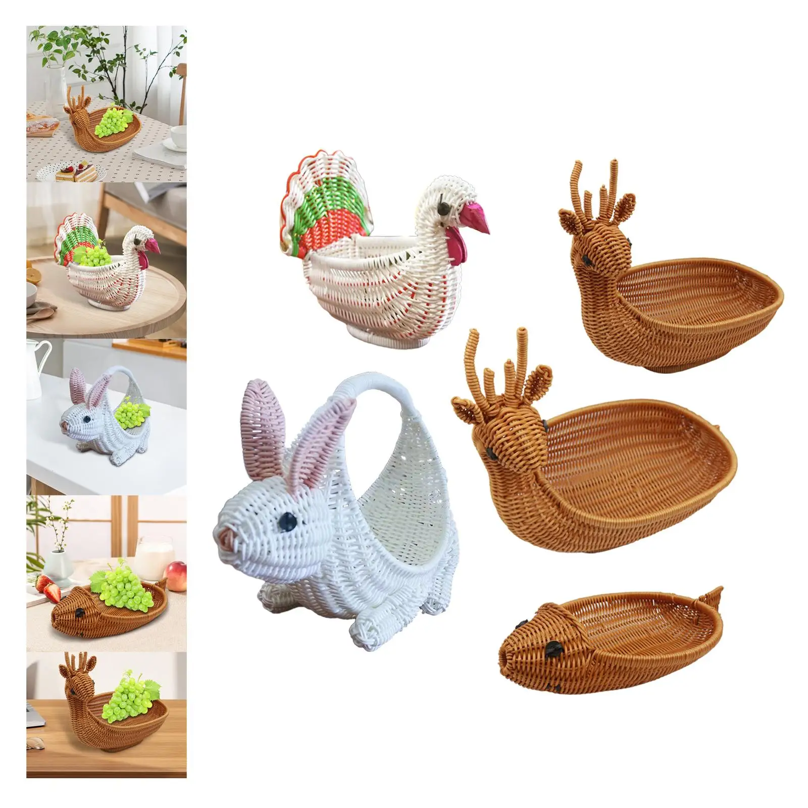 Fruit Basket Vegetable Storage Serving Basket for Kitchen Counter Bread