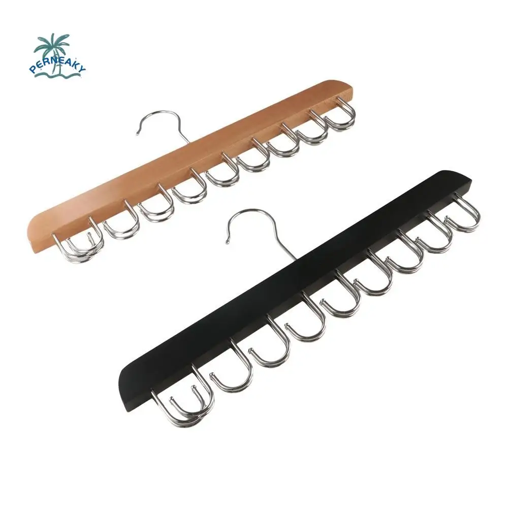 

Large Capacity Closet Organizer Wood with 14/20 Hooks Bra Hanger for Closet Foldable Space Saving Underwear Hangers for Home