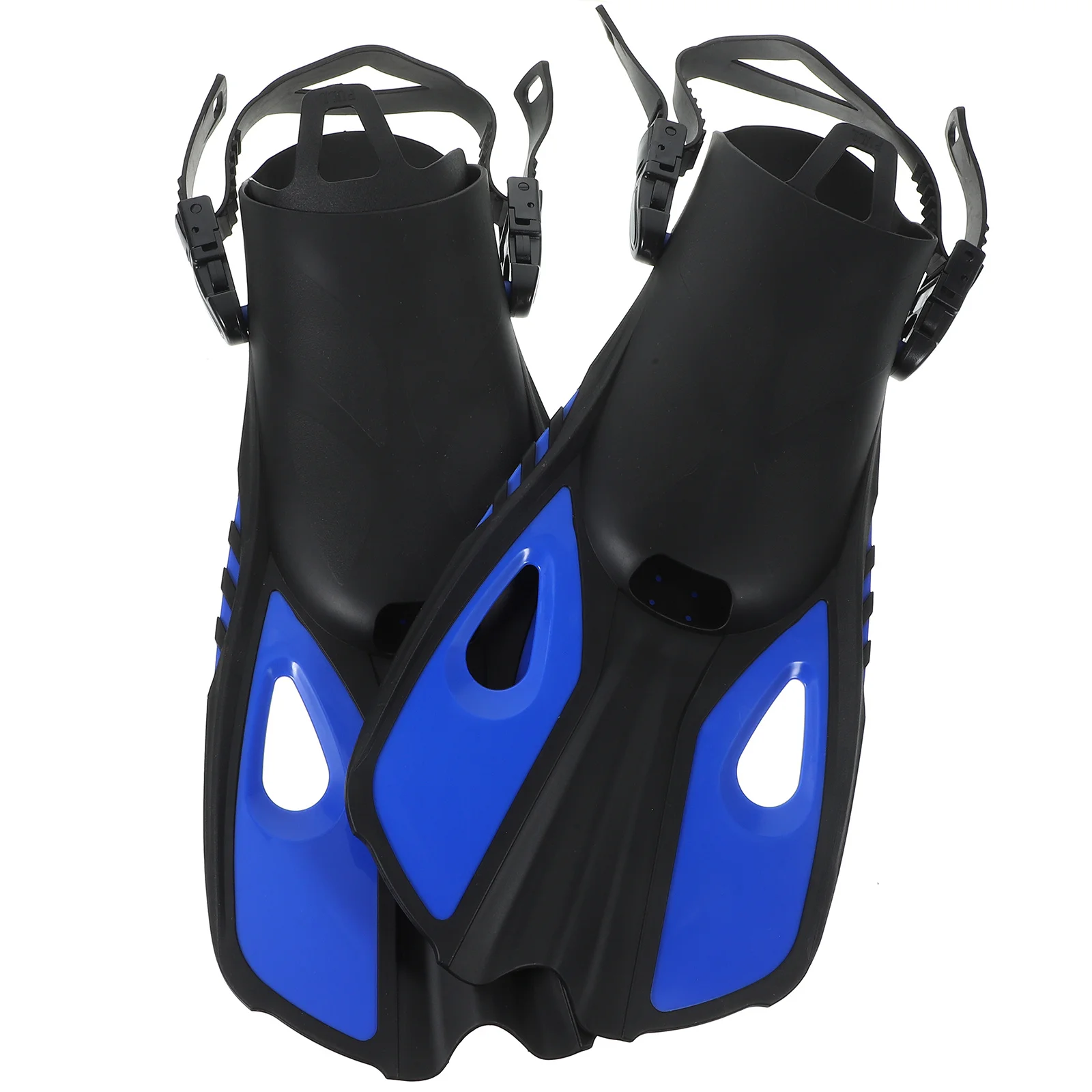 

1Pair Adults Diving Fins Adjustable Snorkeling Flippers Blue Size S Swimming Outdoor Training Heel Fins Fast Natural Kick