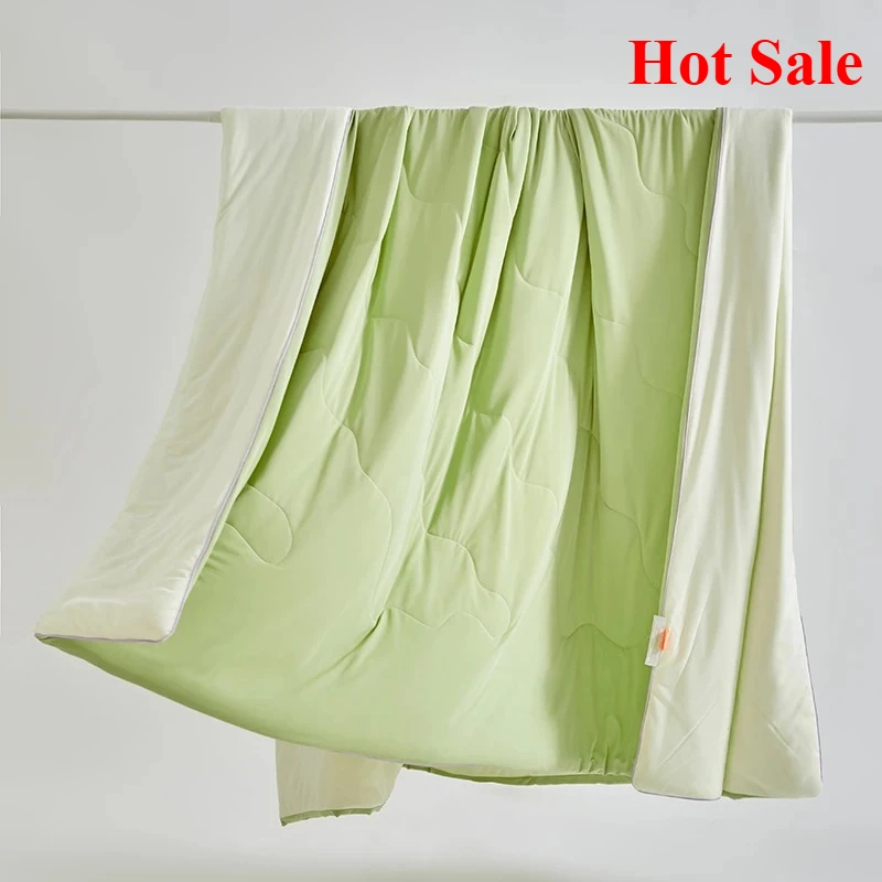 

2025 soybean fiber knitted cotton summer cool quilt machine washable summer thin quilt air conditioner quilt
