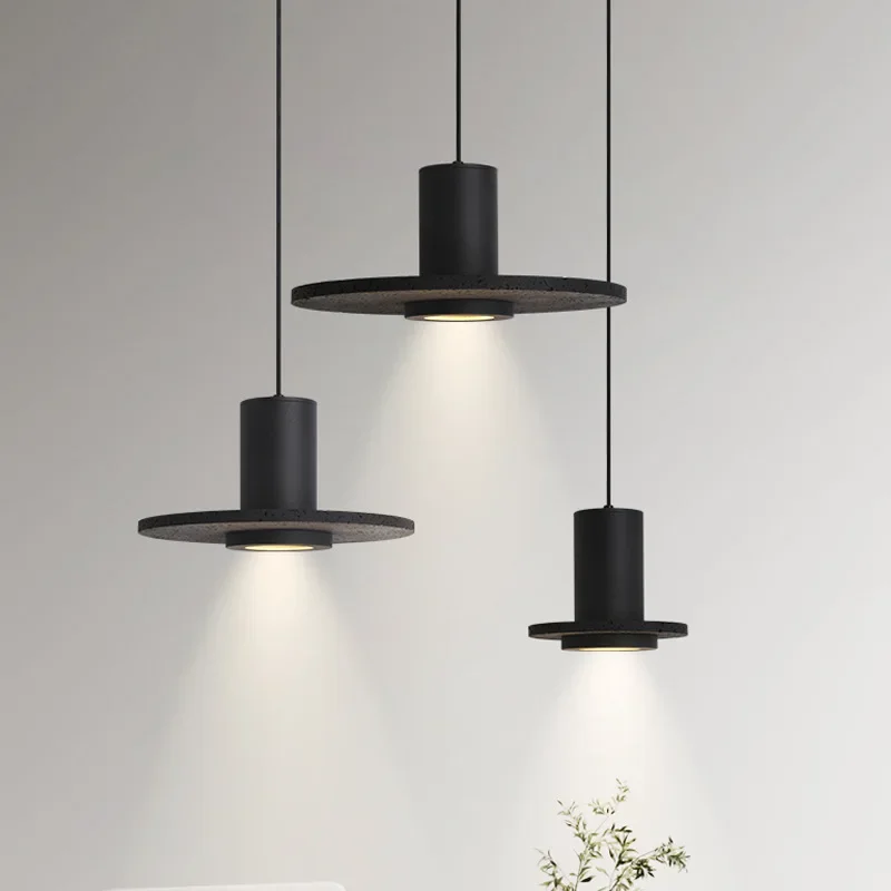 

Black Hole Stone Bedside Ceiling Chandelier Vintage Pendant Lights Home Decor Bedroom Dining Room Kitchen Bar Hanging Lamp LED