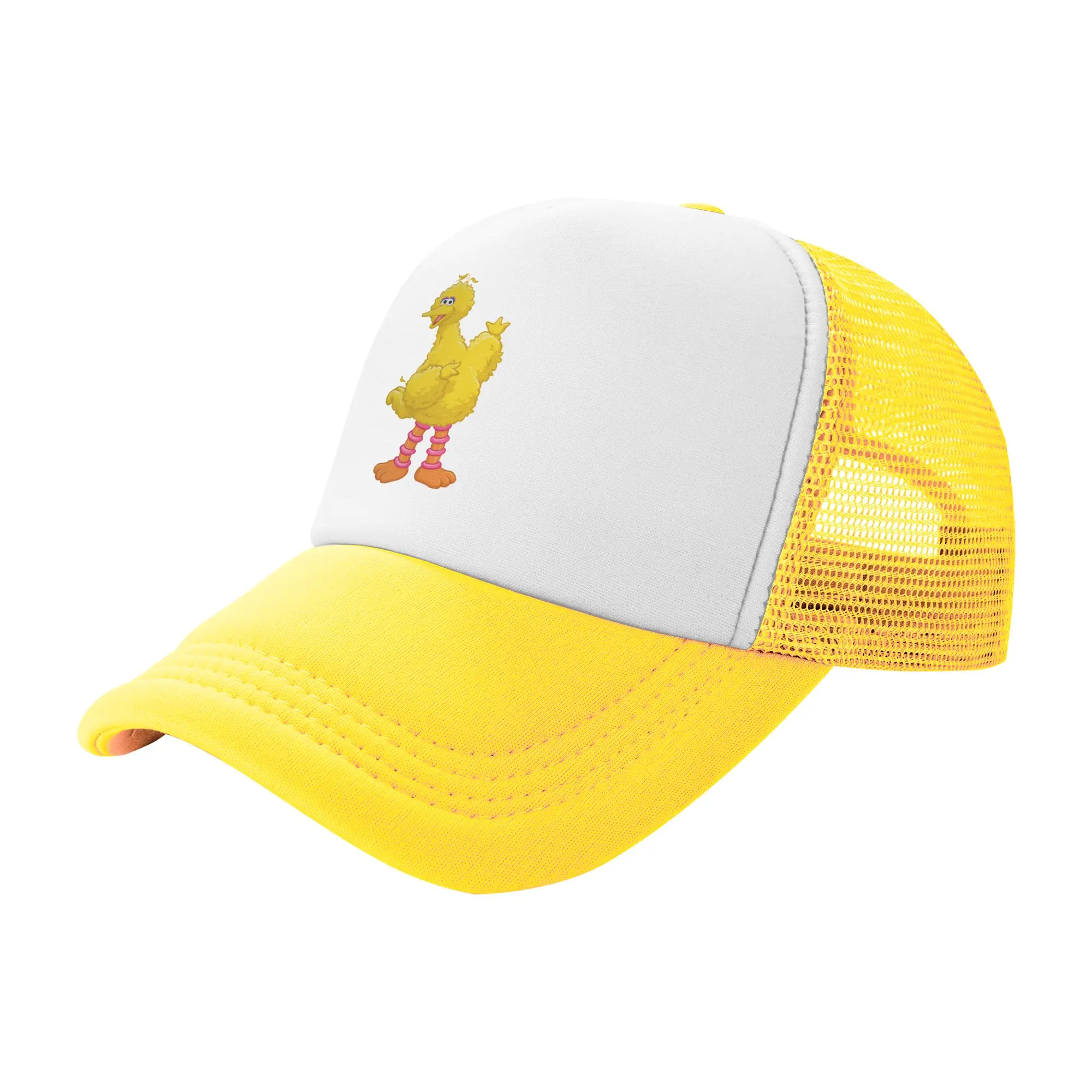 Big Bird Sesames Streets Trucker Hat Adult  Hat Trucker Hat Sun Caps Adjustable Polyester Mesh Baseball Cap Winter