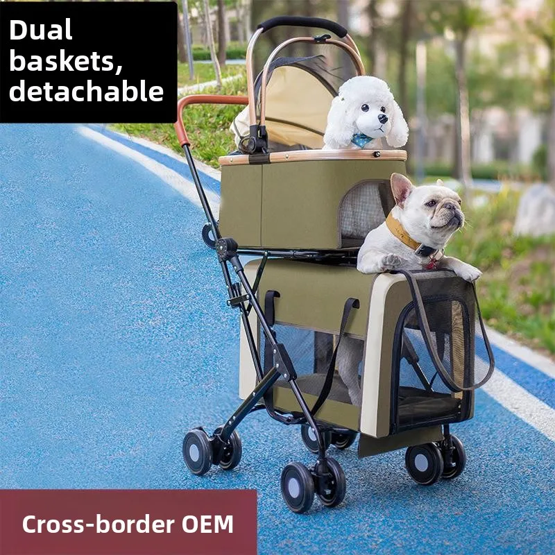 

Double Layer Pet Stroller Large Space for s And Dogs Hand Pu Car Busin Personali Sle GVBB Model 2 Mobile Phone ...