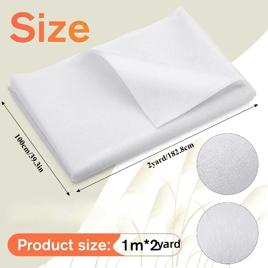 100cm Wide White Interfacing for Sewing Iron On Interfacing Light Weight Fusible Interfacing for Quilting Dress Making