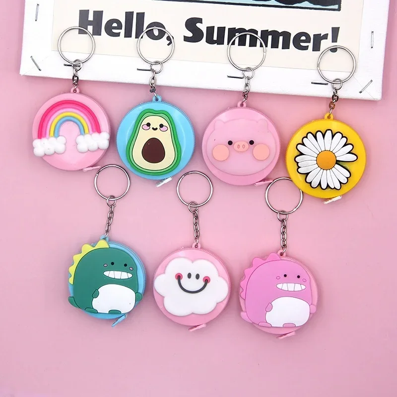 1.5 metri/60 pollici lungo carino animali Kawaii rotolo automatico Stretch righello cancelleria misura per cucire righello metro a nastro domestico