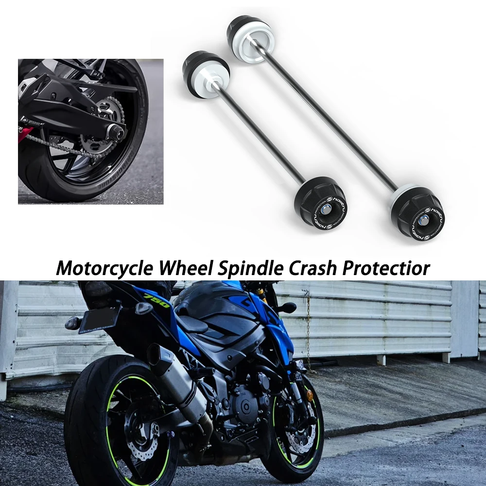 Motorrad Vorder- und Hinterradachse für Suzuki GSX-S750 GSX-S750Z 2018-2021 Anti-Kollisions-Slider-Pad Radschaft-Zubehör