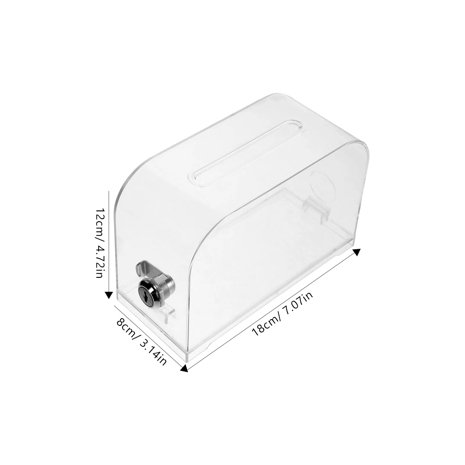 Business Card Holder Large Capacity Desktop Organizer Safe Lock Design Box For Office Card Collection Acrylic Material