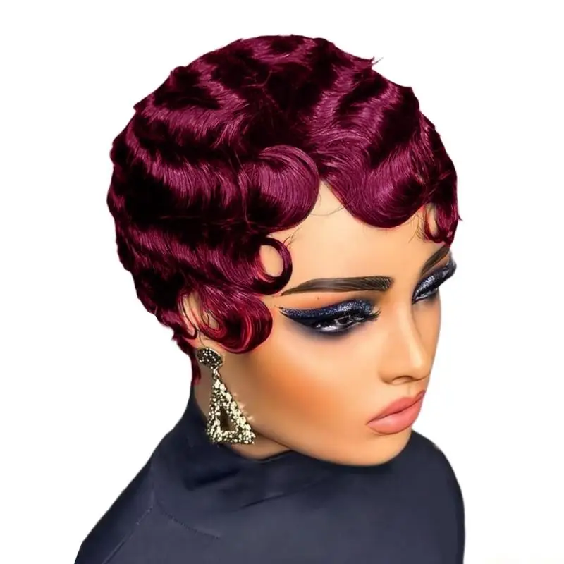 31BF Elegant Curly Bob Premium Human Hair Soft Texture For Themed Parties And Everyday Wear