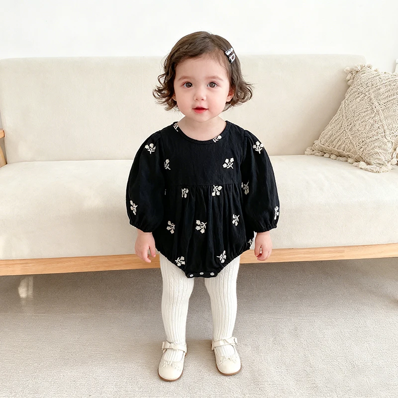 2026 New Spring 0-24M Toddler Baby Girl Romper Korean Style Romper Baby Girls Embroidery Jumpsuit Infant Baby Girl Clothing
