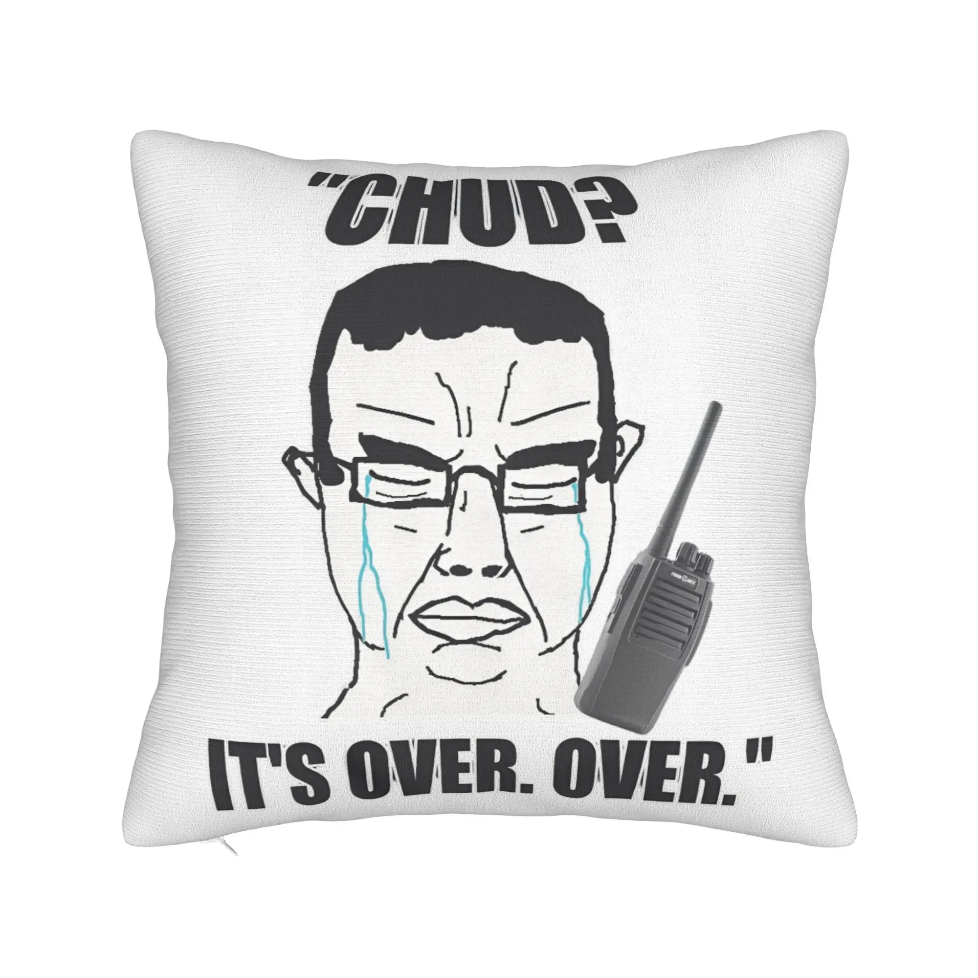 It's So Over Square Pillow Covers Polyester Home Funny Chudjak Meme Cushion Cover Funny Decor Pillow Cover 45*45