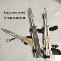 New Stainless Steel Sleeve Sword Hidden Blade Can Ejection Movie Assassin Weapons Halloween Cosplay Costume Accessories