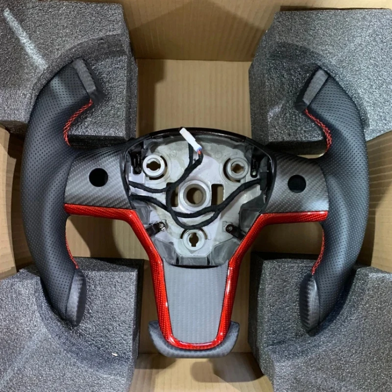 

High Quality Sports Steering Wheel -Carbon Fiber Leather Wrap Heated Style Easy Installation