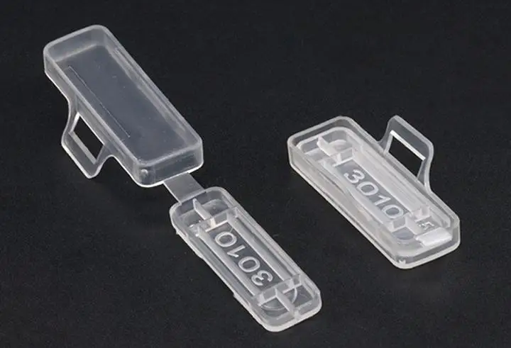 

200pcs Cable Identification Box Waterproof Transparent Plastic Wire Label Holder For Management Home Office Use