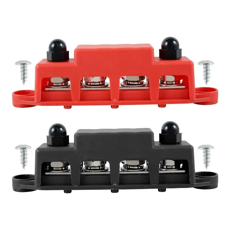 عالية الجودة 1 مجموعة إيجابية سلبية M8 M10 حافلة بار محطة توزيع طاقة البطارية كتلة مع غطاء 12 فولت 24 فولت 48 فولت 250A ل Bo #5